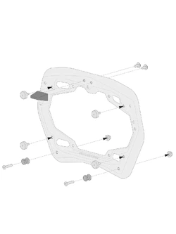 Zestaw: kufry boczne DUSC L + kufer centralny DUSC M + stelaże PRO + stelaż Adventure-Rack SW-Motech Suzuki V-Strom 1050/ XT (19-) [poj.: 1 x 33l + 2 x 41l]