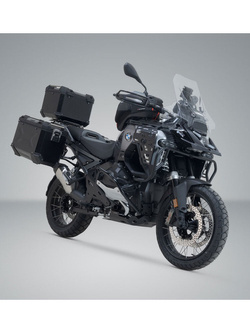 Zestaw: kufry boczne + kufer centralny TRAX ADV + stelaże SW-Motech BMW R 1300 GS Adventure (24-) czarne