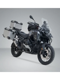 Zestaw: kufry boczne + kufer centralny TRAX ADV + stelaże SW-Motech BMW R 1300 GS Adventure (24-) srebrne