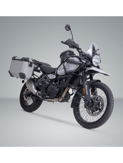 Zestaw: kufry boczne + stelaże PRO TRAX ADV SW-Motech Royal Enfield Himalayan 450 (23-) srebrne [poj.: 2 x 37 L]